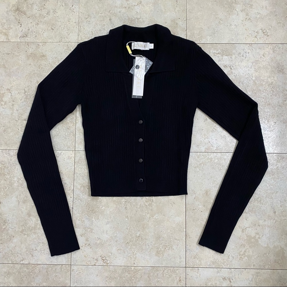 🖤 MESHKI AMAE CROPPED POLO CARDIGAN 🖤